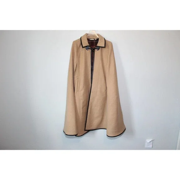 Soft Surroundings Newstead Abby Cape Jacket Tan Poncho Womens Size Medium H14415 - Picture 13 of 16